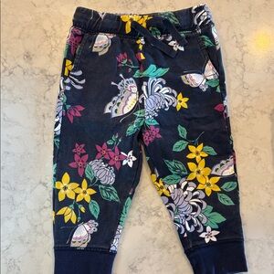 Tea Collection Dark Floral Jogger Pants